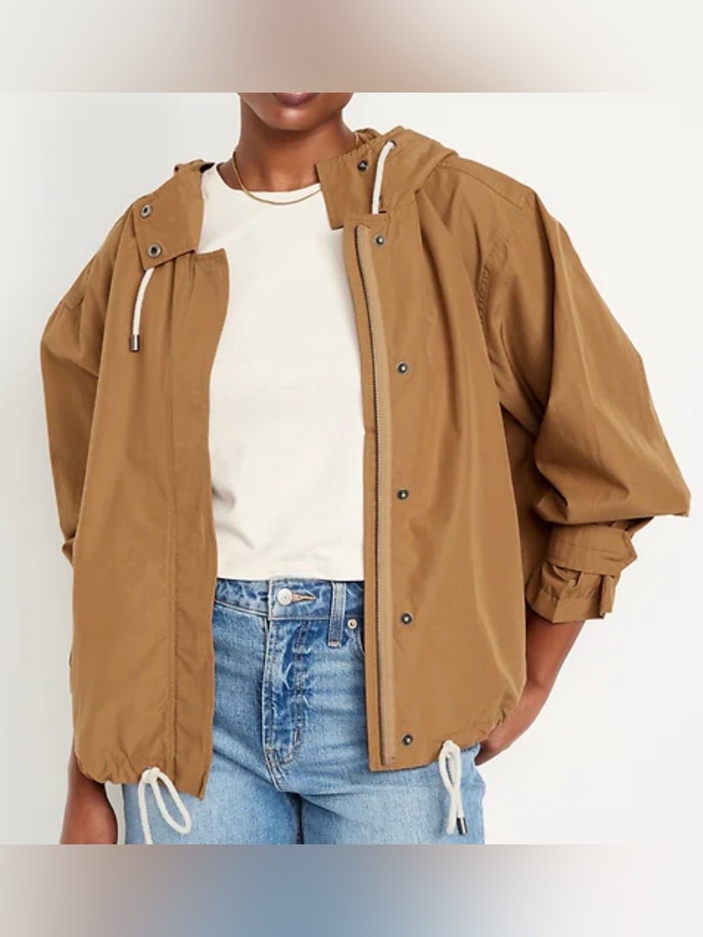 Old Navy Water-Resistant Utility Jacket Women’s M Brown Fall Autumn Casual Boho